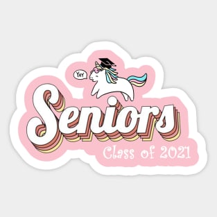 seniors unicorn Sticker